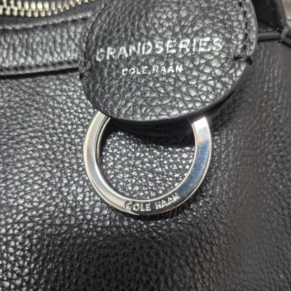 Cole Haan Grand Series Black Leather Backpack Travel Bag - Picture 4 of 15